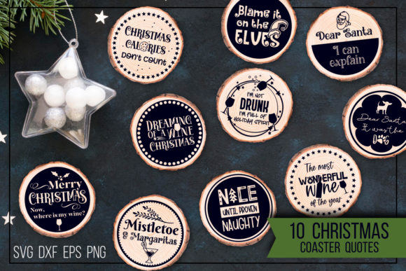 Christmas Coasters - Funny Quotes: A Designer Review